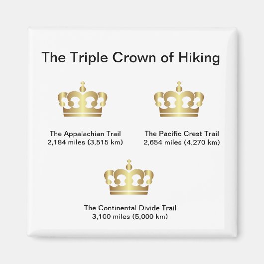 Triple Crown of Hiking Magneet (Voorkant)