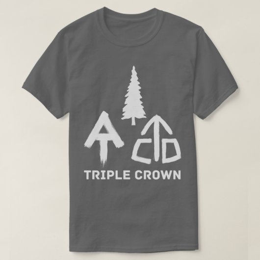 Triple Crown PCT AT CDT ThruHiker Blaze T-shirt (Design voorkant)