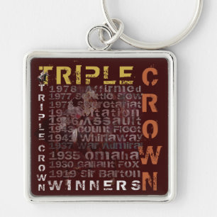 Triple Crown Winners Horse Racing Sleutelhanger
