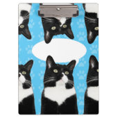 Triple Cute Kat maakt statement Fun Art Klembord (Voorkant)