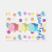 Triple Cute Kawaii Hamsters Custom Fleece Deken (Voorkant (Horizontaal))