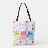 Triple Cute Kawaii Hamsters Custom Tote Bag (Achterkant)