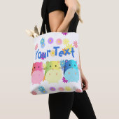 Triple Cute Kawaii Hamsters Custom Tote Bag (Dichtbij)