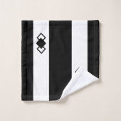 Triple Diamond op zwart & wit gestreept Bad Handdoek (Wasdoekje)