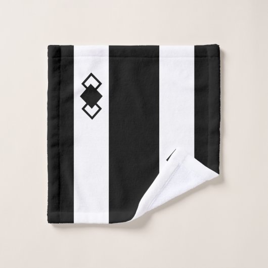 Triple Diamond op zwart & wit gestreept Bad Handdoek (Wasdoekje)