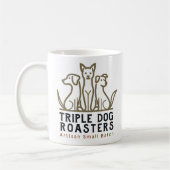 Triple Dog Roasters Witte Mok (Links)