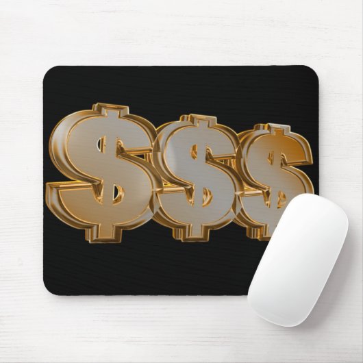 Triple Dollar Signs Mousepad Muismat (Met muis)