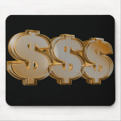 Triple Dollar Signs Mousepad Muismat (Voorkant)