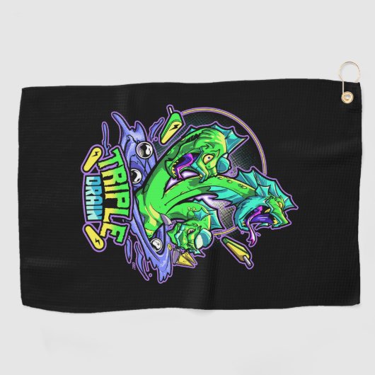 Triple Drain Tournament Towel Golfhanddoek (Horizontaal)