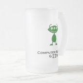 Triple Eye Computer Science Geek green Matglas Bierpul (Voorkant rechts)