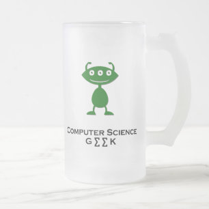 Triple Eye Computer Science Geek green Matglas Bierpul