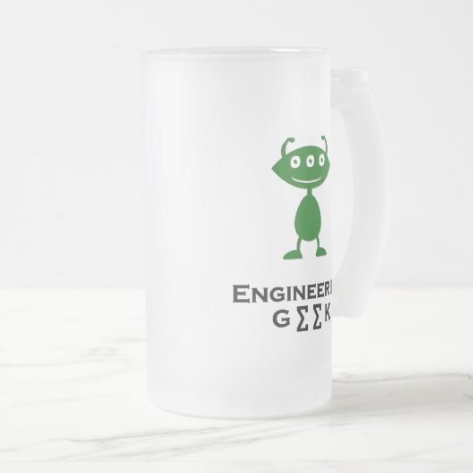 Triple Eye Engineering Geek groen Matglas Bierpul (Voorkant rechts)