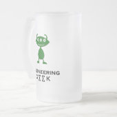Triple Eye Engineering Geek groen Matglas Bierpul (Voorkant links)
