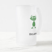 Triple Eye Gelooft groen Matglas Bierpul (Voorkant rechts)