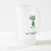 Triple Eye in de Zone groen Matglas Bierpul (Voorkant rechts)