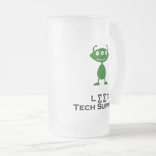 Triple Eye Let Tech Support groen Matglas Bierpul (Voorkant rechts)