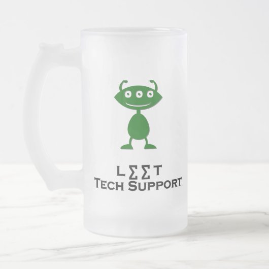 Triple Eye Let Tech Support groen Matglas Bierpul (Links)