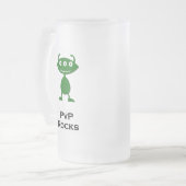 Triple Eye PvP Rocks groen Matglas Bierpul (Voorkant links)