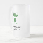 Triple Eye Software Caliente groen Matglas Bierpul (Voorkant links)