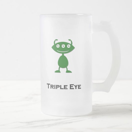 Triple Eye Triple Eye groen Matglas Bierpul (Rechts)