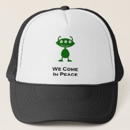 Triple Eye We komen in vrede groen Trucker Pet