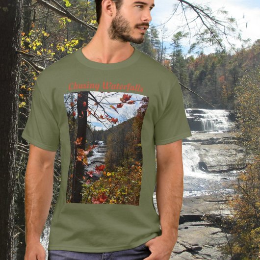 Triple Falls Blue Ridge Mountains Fotografisch T-shirt