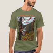 Triple Falls Blue Ridge Mountains Fotografisch T-shirt (Voorkant)