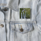 Triple Falls, Columbia River Gorge Vierkante Button 5,1 Cm (In situ)