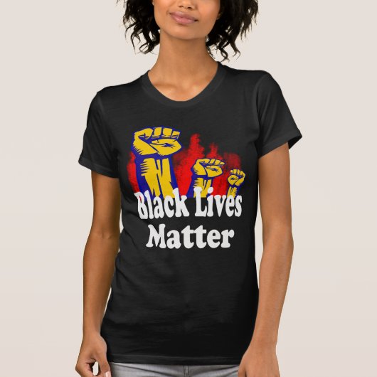 Triple Fist Black Lives Matter BLM T-shirt (Voorkant)