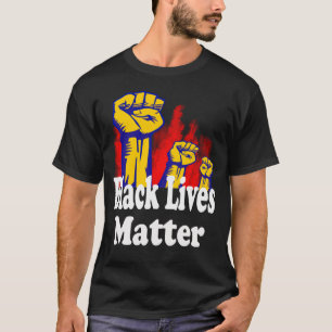 Triple Fist Black Lives Matter BLM T-shirt