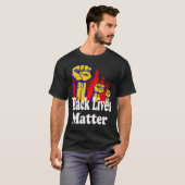 Triple Fist Black Lives Matter BLM T-shirt (Voorkant volledig)