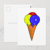 Triple Flavour Ice Cream Pickleball Briefkaart (Voorkant / Achterkant)