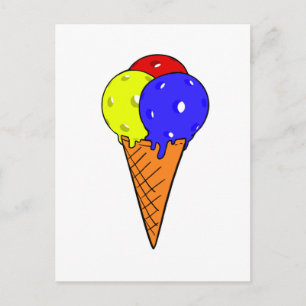 Triple Flavour Ice Cream Pickleball Briefkaart