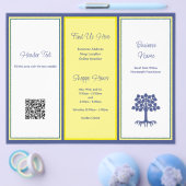 Triple Fold Business Brochure over foto QR (Enkel)