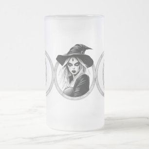 Triple Goddess - 16 oz Frosted Glass Beer Mok