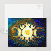 Triple Goddess Crowned - Divine Union Briefkaart (Voorkant / Achterkant)