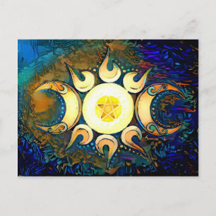 Triple Goddess Crowned - Divine Union Briefkaart