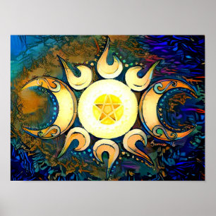 Triple Goddess Crowned Poster