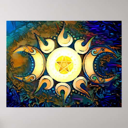 Triple Goddess Crowned Poster (Voorkant)