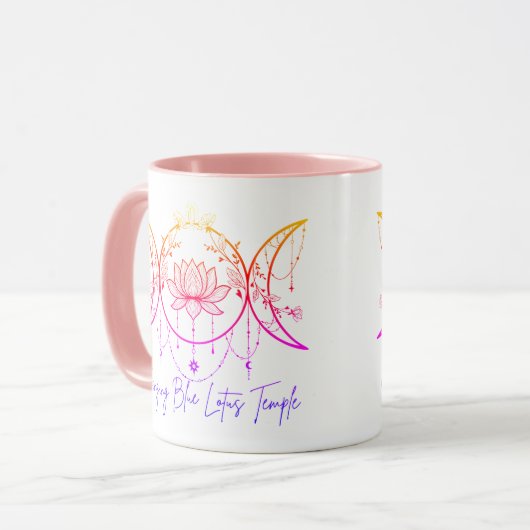 Triple Goddess & Lotus Pink Mug Mok (Voorkant links)