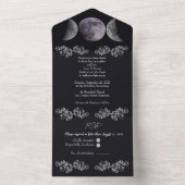 Triple Goddess Moon All in one Wedding Invite Uitnodiging (Binnen)