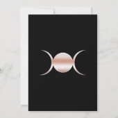 Triple Goddess Moon Cycle Pink & Black Sweet 16 Kaart (Achterkant)