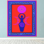 Triple Goddess Moon Phase Canvas Print (Insitu (Houten vloer))