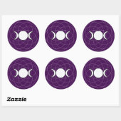 Triple Goddess Moon Ronde Sticker (Vel)