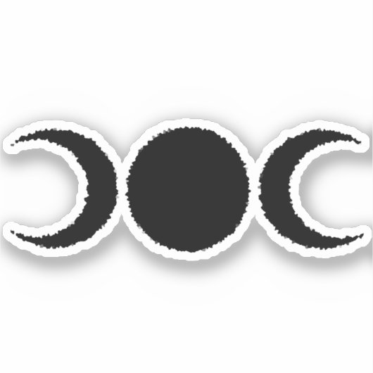 Triple Goddess Moon Sticker (Voorkant)