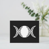Triple Goddess Moon Symbol Briefkaart (Staand voorkant)