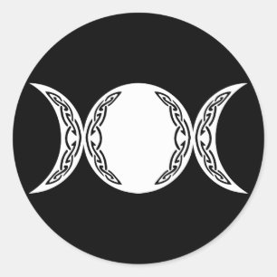 Triple Goddess Moon Symbol Ronde Sticker