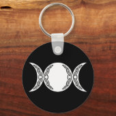 Triple Goddess Moon Symbol Sleutelhanger (Voorkant)