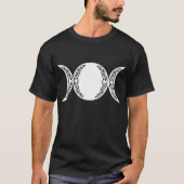 Triple Goddess Moon Symbol T-shirt (Voorkant)