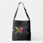 Triple Goddess Moon symbool Crossbody Tas (Achterkant)